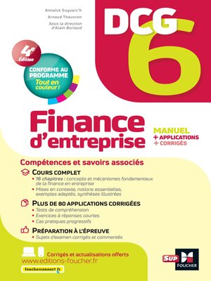 cover image of DCG 6 Finance d'entreprise